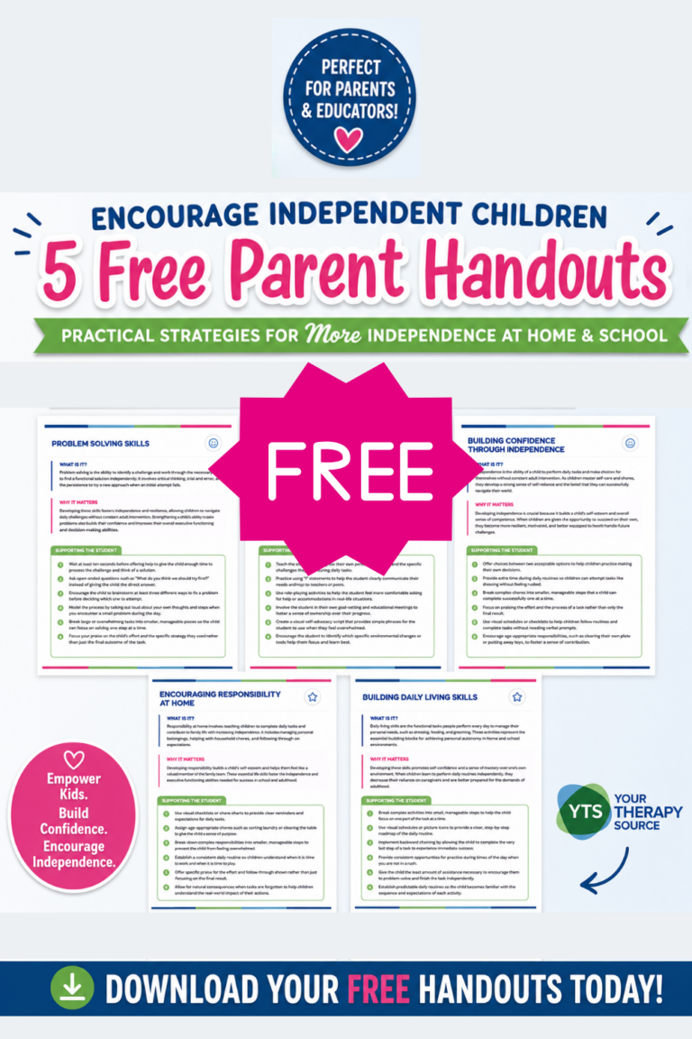 Helping Children Become More Independent: 5 Free Parent Handouts - Your ...