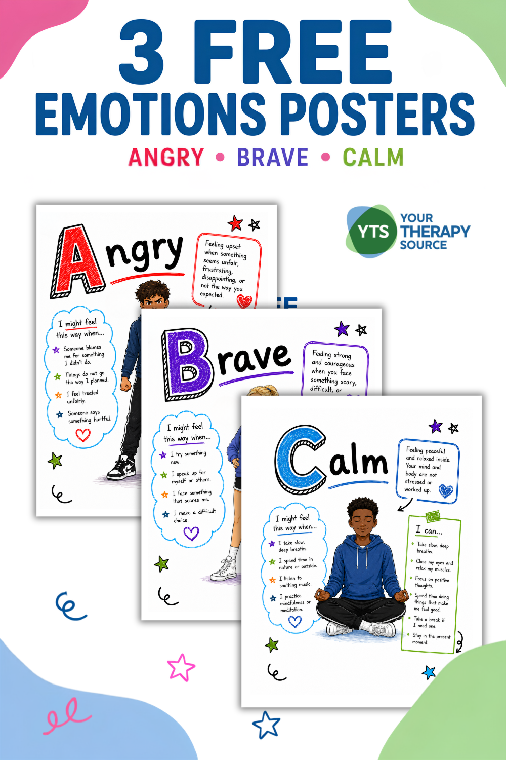 Free Emotions Kids Sample PDF Printables - Your Therapy Source